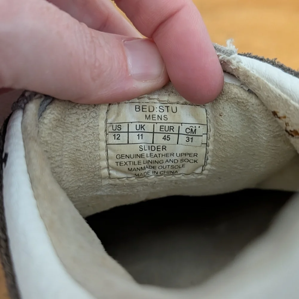 Vintage‎ Bed Stu Suede Oxfords Bowling Y2K Low Top Slim Mens 12